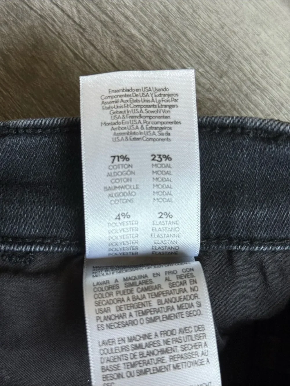 MOTHER The Hustler Ankle Fray Jeans Washed Black 27 Waist